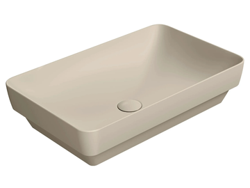 COLOR ELEMENTS 60X38 - Semi-inset rectangular ceramic washbasin by GSI ceramica - view 2